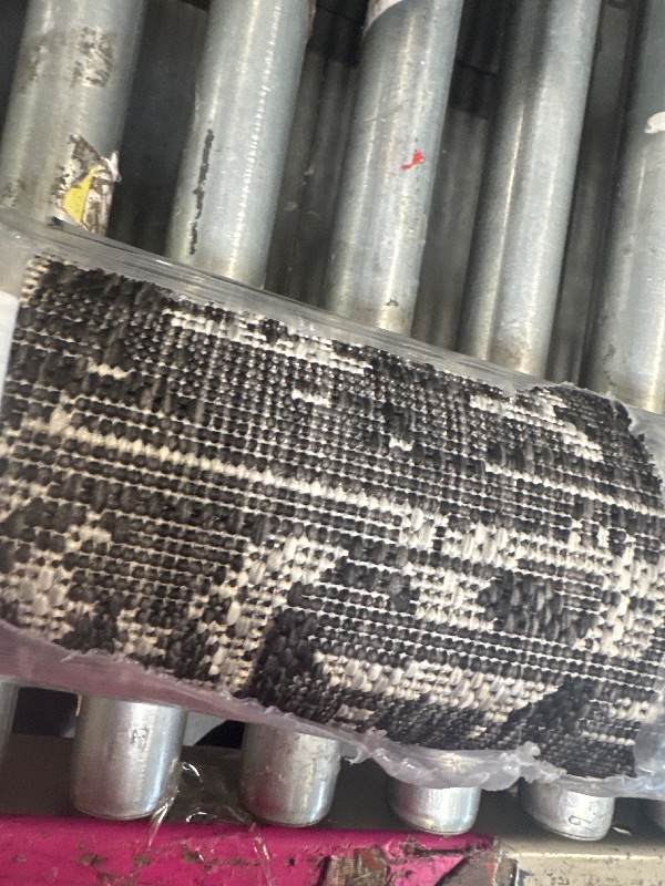 Photo 1 of ** NEW ** JONATHAN Y Boho Medallion Indoor Outdoor Area Rug Black/Gray, Malta Textured Weave for Backyard, Patio, Porch, Easy-Cleaning, High Traffic, Pet-Friendly, Non-Shedding (SMB104C-8)