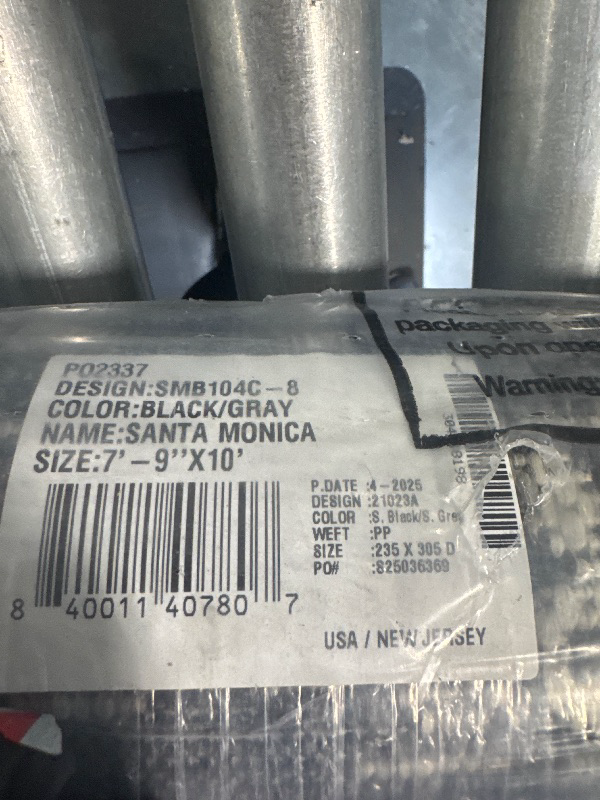 Photo 1 of ** NEW ** JONATHAN Y Boho Medallion Indoor Outdoor Area Rug Black/Gray, Malta Textured Weave for Backyard, Patio, Porch, Easy-Cleaning, High Traffic, Pet-Friendly, Non-Shedding (SMB104C-8)