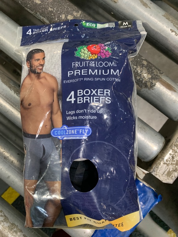 Photo 1 of ***MISSING PART***

Fruit of the Loom mens Premium Tag-free Cotton Underwear (Regular & Big Man) Boxer Briefs, Boxer Brief - 4 Pack Black/Gray, Medium US