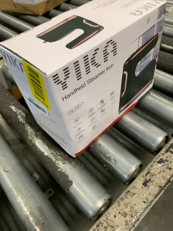 Photo 1 of **UNTESTED**
YIKA Clothes Steamer & Iron 2-in-1, Handheld Clothing Fabric Wrinkle Removal, 300ml Water Tank, Large Alloy Soleplate, Lightweight Small Garment Steamer for Home or Travel