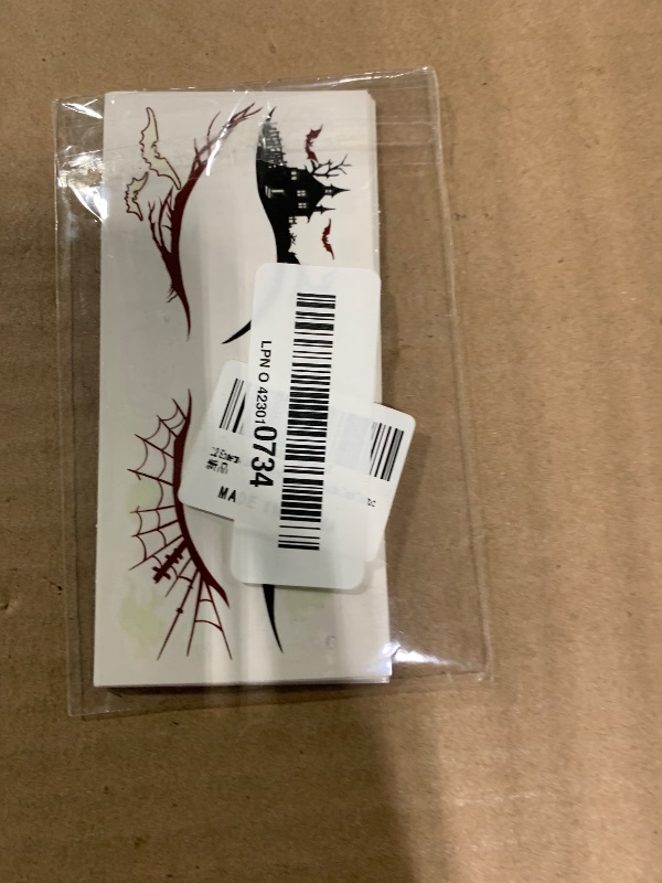 Photo 1 of 12 Pairs Glow Halloween Eye Shadow Stickers Face Makeup Patches, Luminous Eyeliner Decals Spider Web Cat Skull Bat Temporary Tattoo for Women Girls Fake Tattoos Halloween Masquerade Party Supplies
