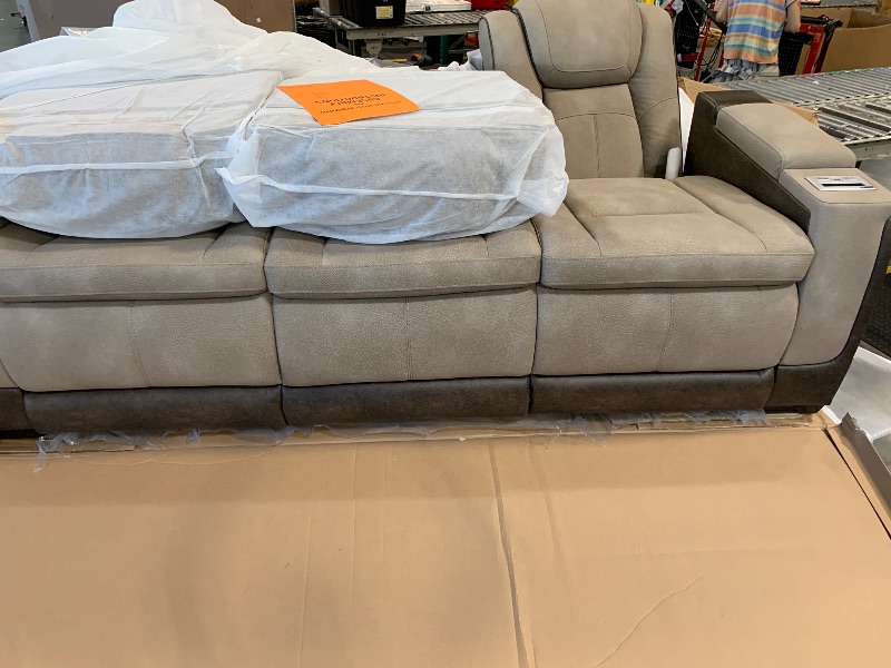 Photo 1 of ****NO RETURN***
+
Signature Design by Ashley Next-Gen DuraPella Power Reclining Sofa – Wireless & USB Charging, Zero-Gravity, Water-Repellent Faux Leather, Tan/Brown