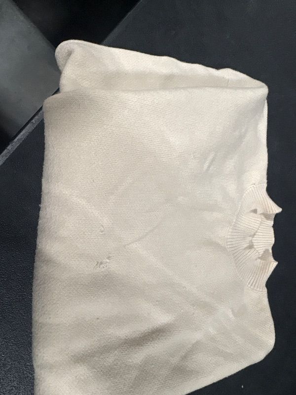 Photo 1 of *MINOR Dirty DAMAGE**
Zeagoo Sweaters for Women Fall Fashion 2025 Trendy Long Sleeve Turtleneck Pullover Lantern Knit Sweater Tops Cream