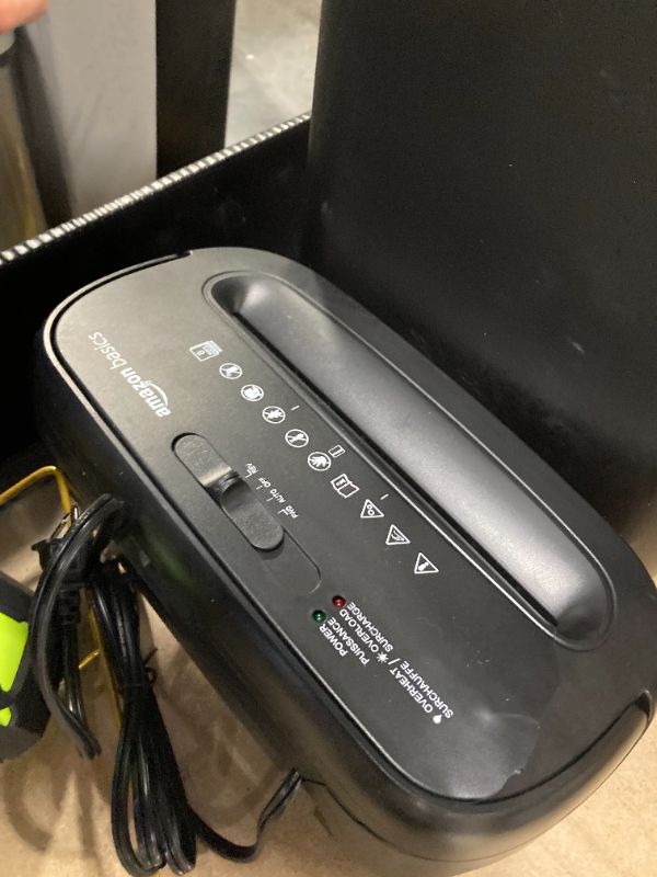 Photo 1 of ***IT'S BROKEN*** Amazon Basics 8-Sheet Cross Cut Paper Shredder and Credit Card Shredder - Black