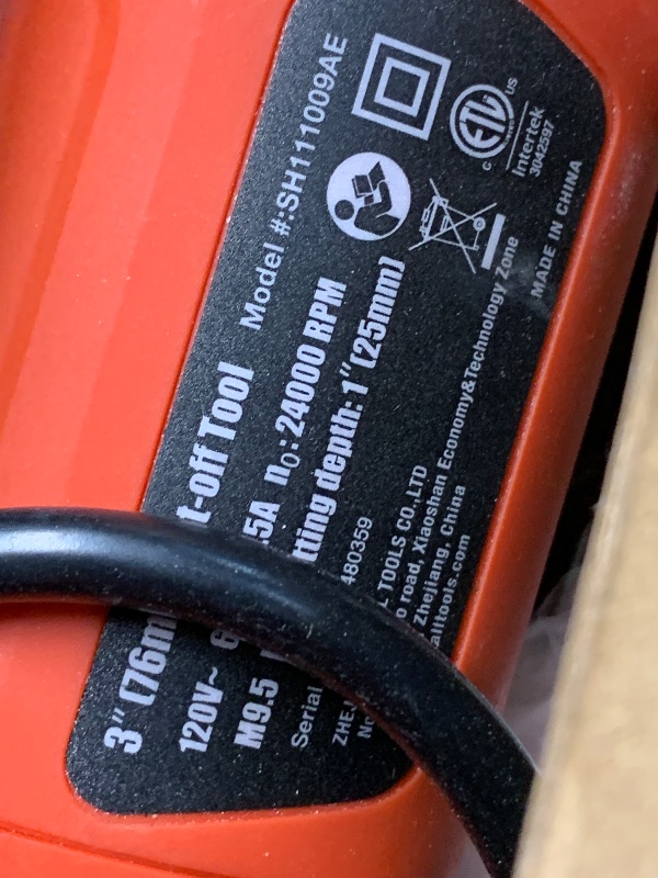 Photo 1 of (see all images) SHALL 3 Inch High-Speed Cut Off Tool, 3.5 Amp Metal Cutter Tool with 3Pcs Multifunctional Cut Off Wheels, 24000RPM 