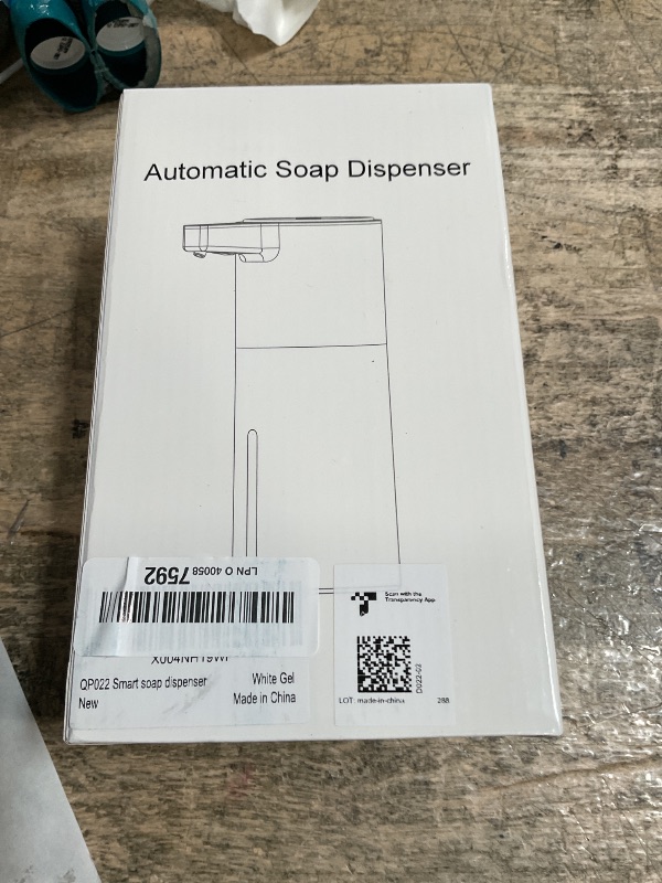 Photo 1 of (see all images)  Soap Dispenser Liquid for Bathroom: 14 OZ Wall Touchless - Plastic White 4-Level Adjustable Modern