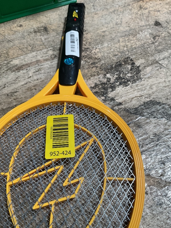 Photo 1 of ***(PARTIAL SET/ ONLY 1 AND UNPACKAGED)***ZAP iT! 4,000 Volt Electric Handheld Bug Zapper Racket - USB Rechargeable Indoor Safe Mosquito Zapper and Fly Swatter for Indoor and Outdoor Use - 2 Pack (Large, Yellow)