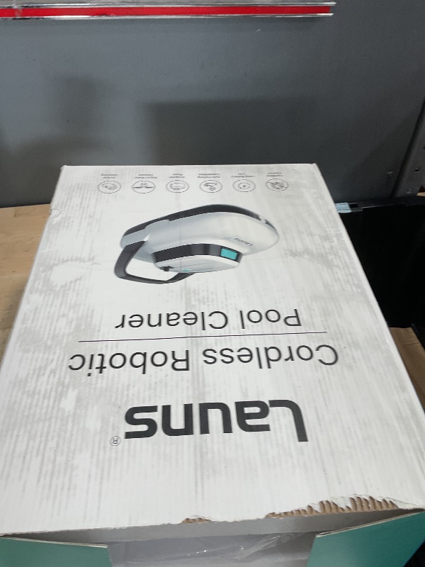 Photo 1 of (2025 Upgrade) Launs S1 Cordless Robotic Pool Cleaner, Dual Motors & Suction Ports Automatic Pool Vacuum Robot Lasts up to 90 Min, Self-Parking Ideal for Above Ground Pools (New)