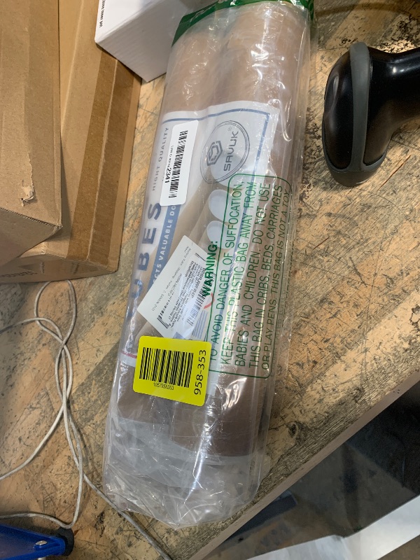 Photo 1 of SAVUK Mailing Tubes with Plastic Caps Shipping Cardboard Blueprints Artwork Poster Kraft Extra Heavy-Duty Thickness Posters, Art Prints Multipurpose Documents Storing (1 Pack) 2x12 inch