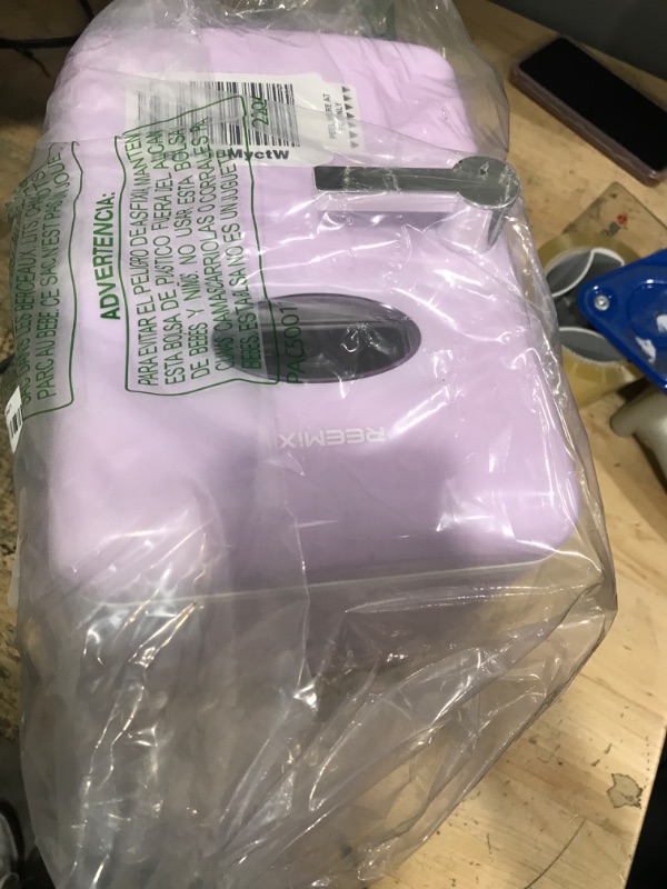 Photo 1 of  PARTS ONLY Mini Fridge With Handle, Small Fridge Rapid Cooling 4 Liter/6 Cans Skincare Fridge, Cooler and Warmer Refrigerators for Bedroom, Cosmetics, Office and Car (Retro, Purple)