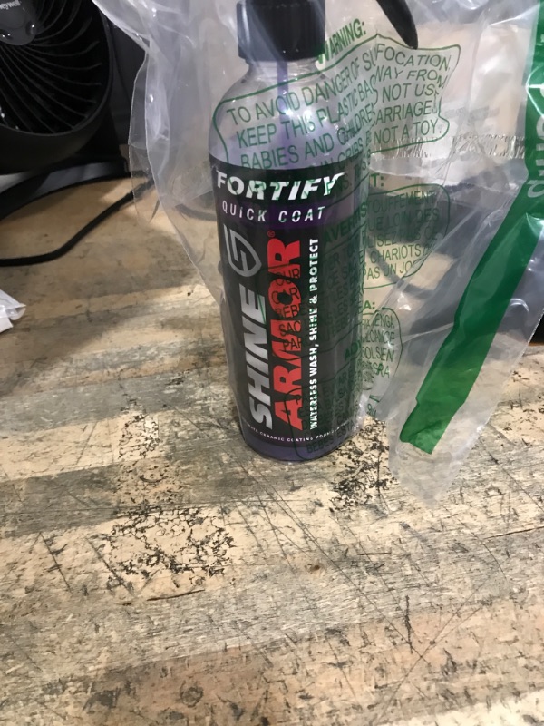 Photo 1 of **15-20 % USED** Car Wax Spray and Ceramic Coating for Cars - 3 in One Waterless Car Wash and Detailing for Maximum Shine - High Gloss Top Coat, Protective Auto Wax - 16FlOz by Shine Armor