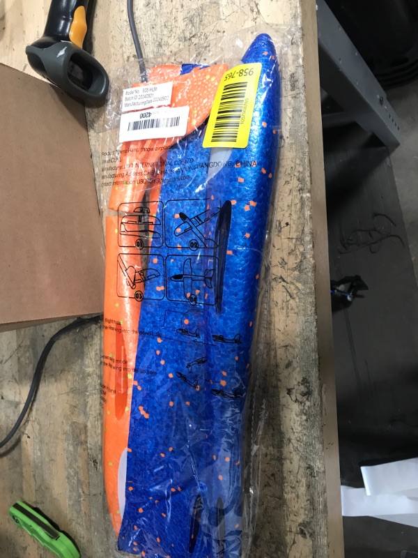 Photo 1 of 2 Pack LED Light Airplane,17.5" Large Throwing 2 Flight Mode Glider Plane,Flying Toy for Kids,Gifts for 3 4 5 6 7 8 9 Years Old Boy,Outdoor Sport Toys Birthday Party Favors Foam Airplane