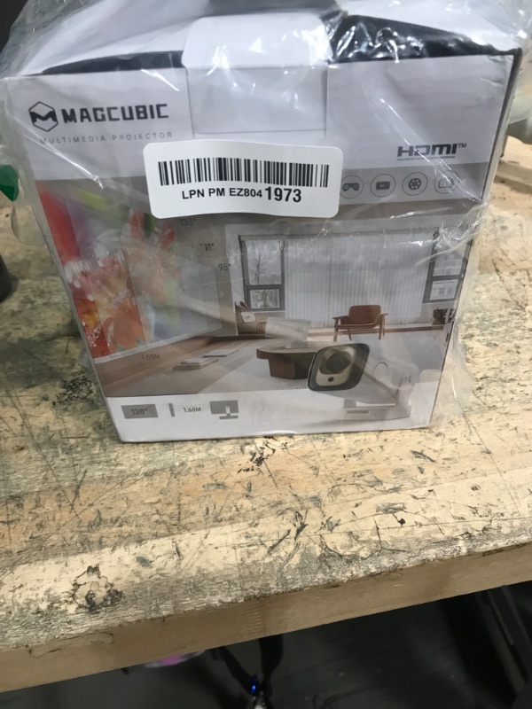 Photo 1 of ?Auto Focus&1080P?Magcubic Mini Smart Projector with 4K Support, Portable Projector with Wifi and Bluetooth, 5W Speaker, Built in Apps, Voice Control, Outdoor Movie Projector