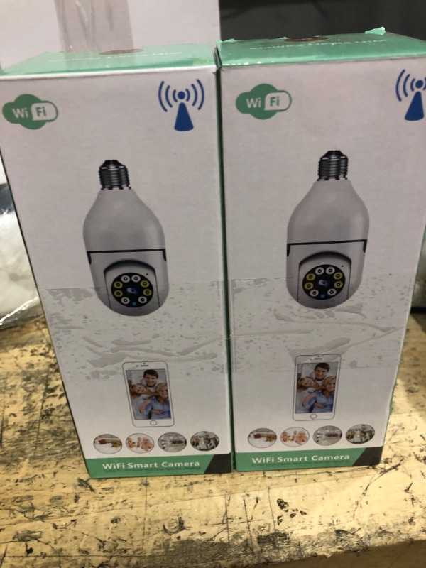 Photo 1 of 2Pcs Light Bulb Security Camera 2.4GHz & 5G WiFi Outdoor, 1080P E27 Light Socket Security Camera, Indoor 360° Home Security Cameras, Full Color Day and Night, Smart Motion Detection (2PCS, Support 5G)