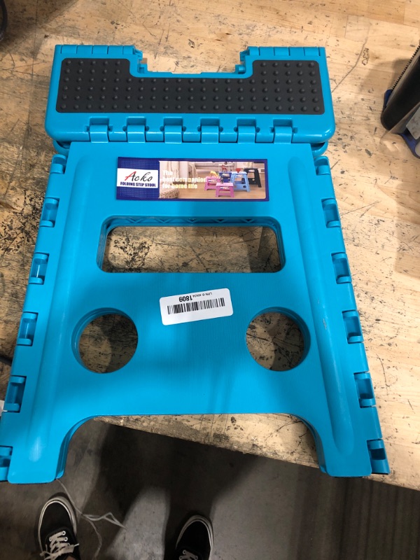 Photo 1 of **CARRYING HANDLE BROKEN** ACKO Folding Step Stool - 13" Premium Heavy Duty Foldable Stool for Adults, Kitchen Garden Bathroom Stepping Stool (1 Pack)