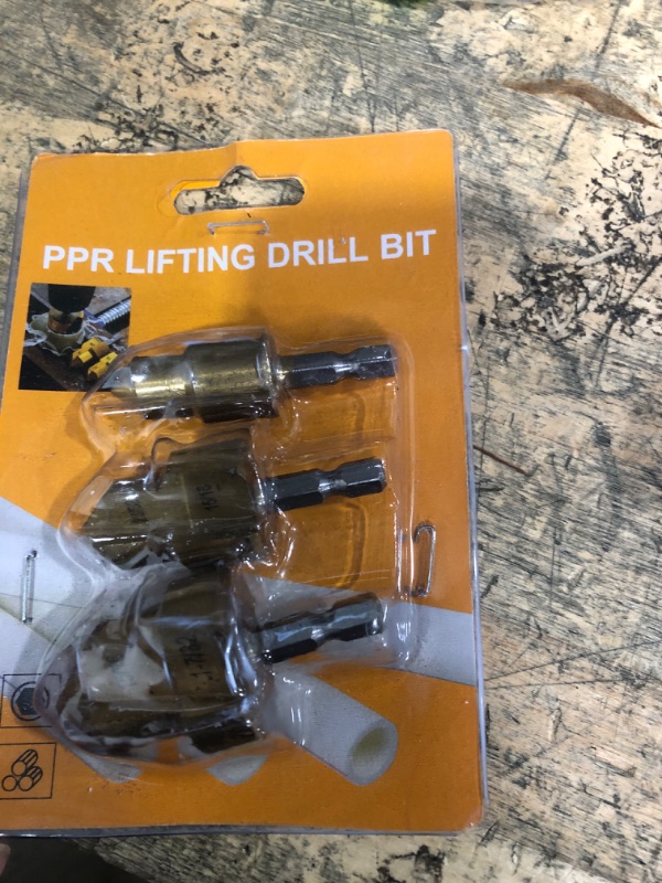 Photo 1 of 3Pack PPR Lifting Stepped Drill Bit Reamer Drill for Water Pipe Tube Repair Drill Connection Tool for 1/2" 3/4" 1inch Pipes 1/4 Hex Shank Quick Change