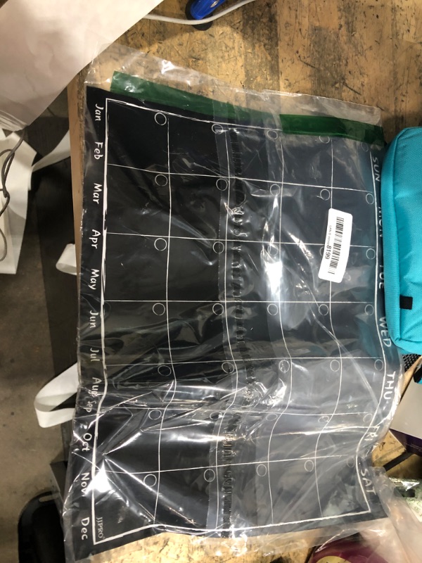 Photo 1 of **SEE CLERK NOTES** Tmtamye Acrylic Fridge Calendar, Magnetic Calendar for Refrigerator with 8 Colorful Markers, Clear Dry Erase Board Reusable Planning Set for Events/Meetings/Shopping Lists/Dinner, 14.2''X10.2''