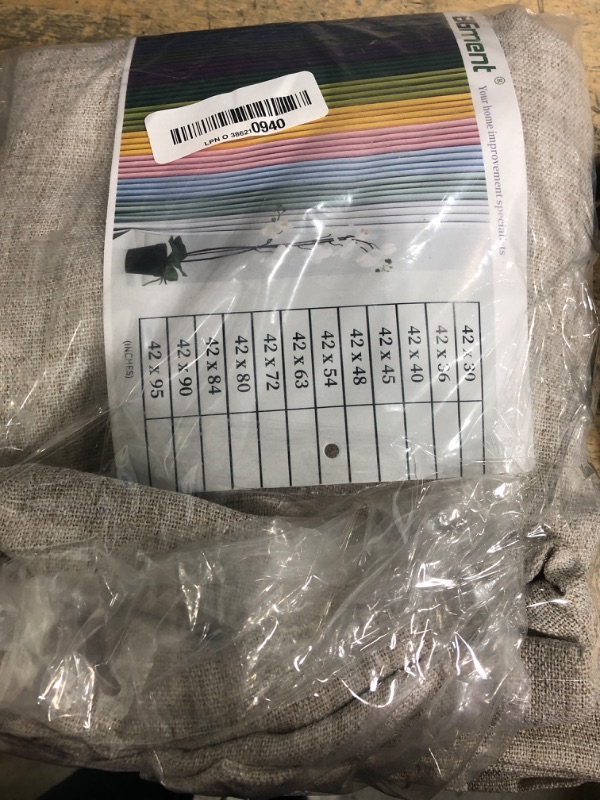 Photo 1 of BGment Linen Curtains 54 Inch Length for Short Window, Light Filtering Rustic Drapes for Bedroom/Farmhouse/Kitchen with Rod Pocket and Back Tab, 2 Panels, 42 Inch Wide Each Panel