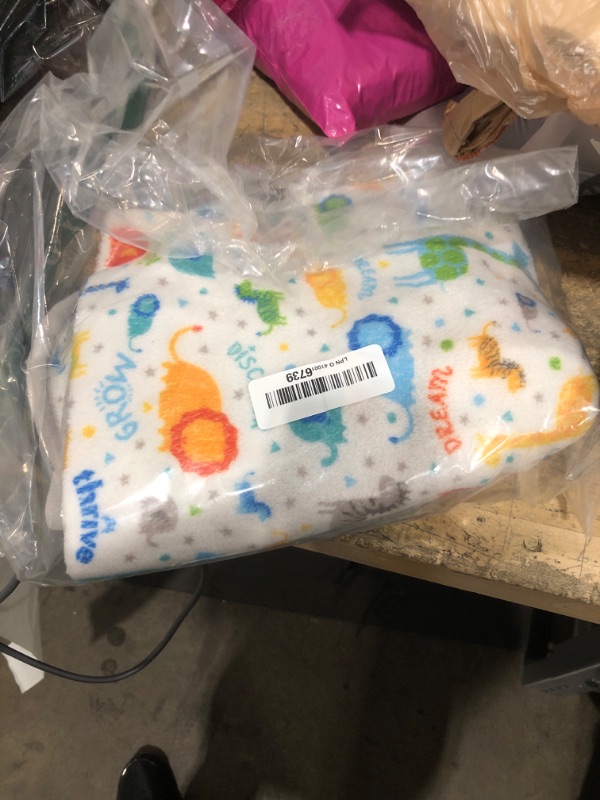 Photo 1 of  30''X40'' Cozy Fluffy Warm Fleece Baby Crib Blanket for Boys Infant Toddler Crib Cot Stroller (Dinosaur)