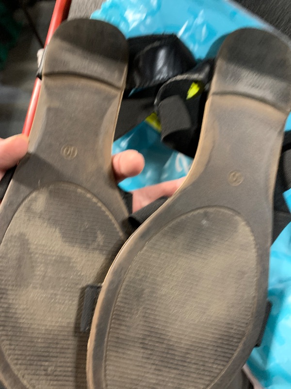 Photo 1 of ***(HEAVILY USED/ MINOR DAMAGE)***Rekayla Flat Elastic Sandals for Women Black 10