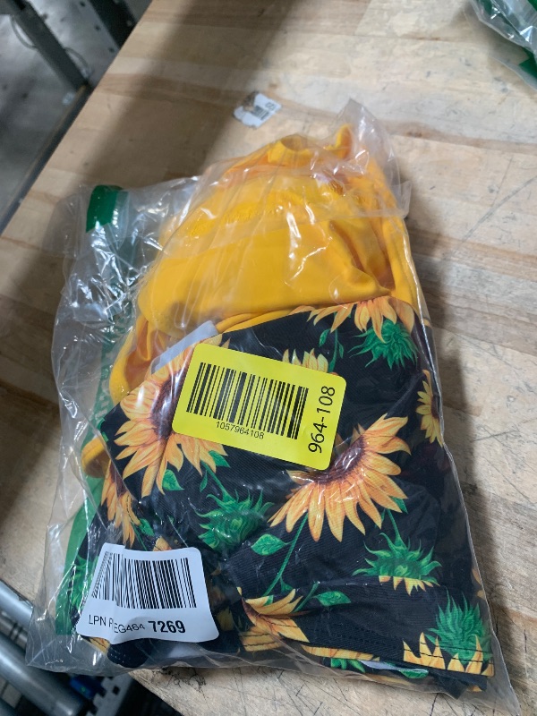 Photo 1 of Arshiner Girls Swimsuit 3 Piece Bathing Suits Cute Bikini Tankini Sets Teen Ruffle Swimwear with Cover Up Skirt (Sunflower, 11-12 Years)