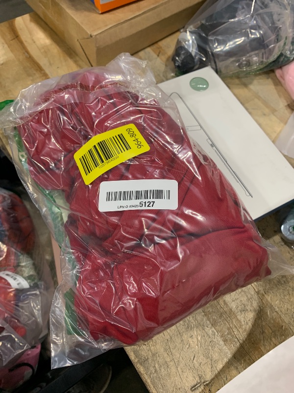 Photo 1 of **PARTIAL SET/COVER ONLY** Metal Arch Stand and Cover Set,1 Red Spandex Fitted Backdrop with 1 Gold Wedding Arched Stand Frame for Parties Birthday Baby Shower Bridal Banquet Decoration (6FT)