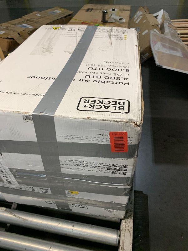 Photo 1 of ***NO POWER!! PARTS ONLY!!!*** BLACK+DECKER Portable Air Conditioner, 9,000 BTU (5,300 BTU SACC) for Rooms up to 400 Sq. Ft., Portable AC with Follow Me Remote Control and Window Kit, BPACT08WT, White