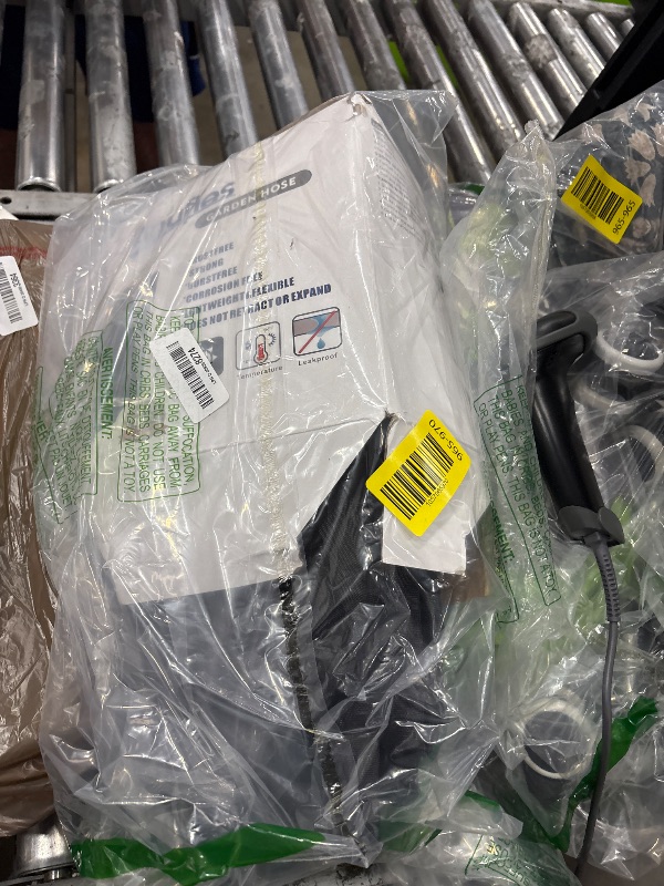 Photo 1 of Aunfles 50FT Garden Hose - Flexible Water Hose with 10 Spray Nozzle, Lightweight Design, Easy Storage, Leak-Proof, Compact, Portable, Car Wash for Yard (Black)