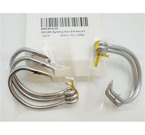 Photo 1 of  **STOCK PHOTO ONLY** SENYUBBY Big Fishing Hook 13/0 Pack Of 20 Stainless Forged In-Line Circle Hooks
