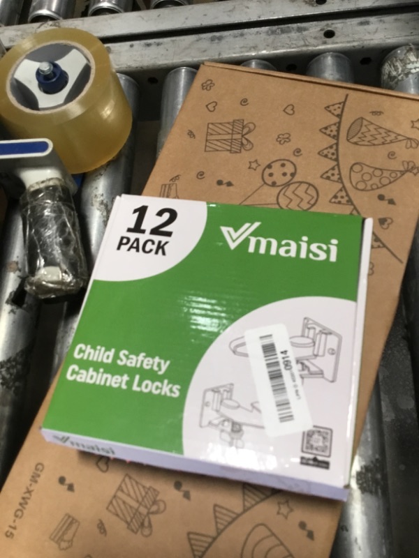 Photo 1 of 12 Pack Cabinet Locks Child Safety Latches - Vmaisi Baby Proofing Cabinets Drawer Lock with Adhesive Easy Installation - No Drilling or Extra Screws (White)