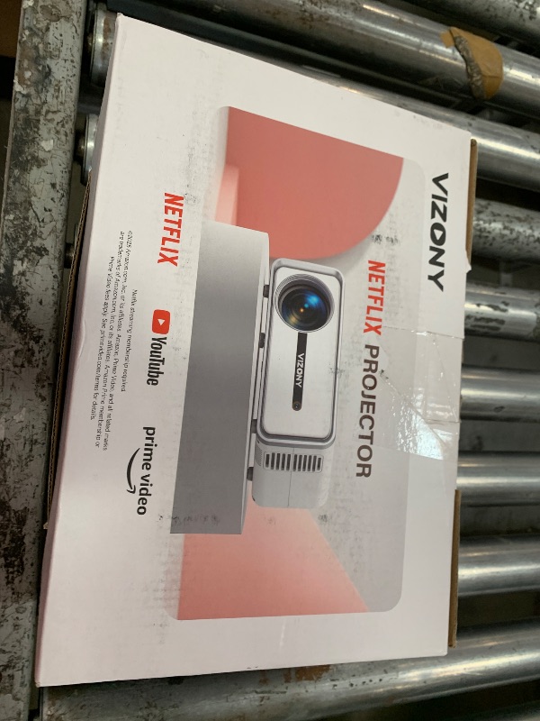 Photo 1 of [Netflix Licensed/Dolby Audio] Smart Projector with WiFi and Bluetooth, VIZONY Native 1080P Projector with Apps Built in Netflix, Youtube, Hulu, Disney+, Portable Mini Projector for Indoor/Outdoor