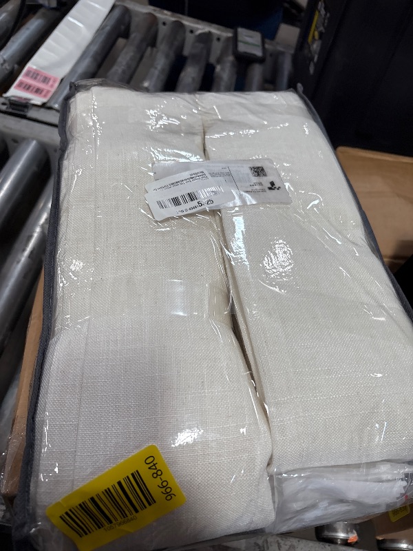 Photo 1 of 105 Inch Linen Curtains Pinch Pleated for Living Room Dining 2 Panels Set Cream Ivory Pleat Drapes Back Tab Semi Sheer Neutral Boho Ceiling to Floor 105 Inch Curtains for Bedroom Window W50xL105