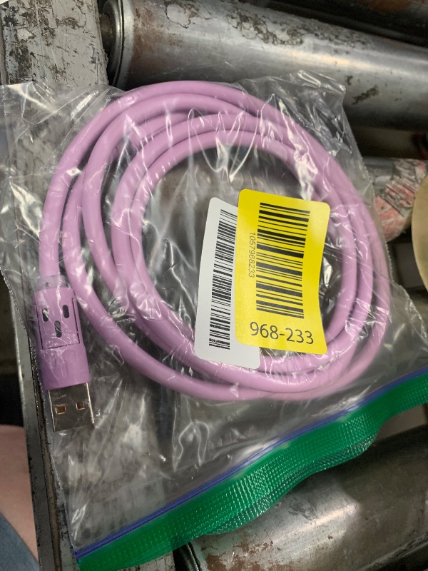 Photo 1 of 240W USB C Cable,4 in 1 Charging Cable Fast Charging & Data Sync,Multi USB Charging Cable with Breathing Light,Charger Cord for iPhone 16/15 14 13 iPad Samsung Galaxy MacBook iPad Tablets,Purple 5Ft