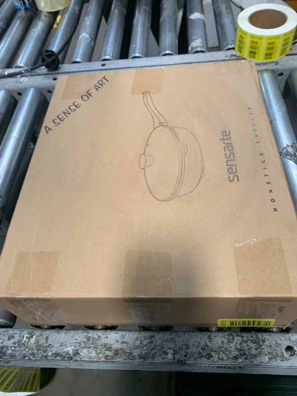 Photo 1 of ***(MAJOR DAMAGE/ SEE NOTES)***SENSARTE Nonstick Deep Frying Pan Skillet, 12-inch Saute Pan with Lid, Stay-cool Handle, Chef Pan Healthy Stone Cookware Cooking Pan, Induction Compatible, PFOA Free