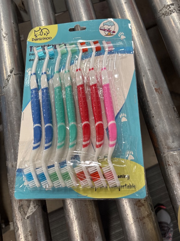 Photo 1 of **MISSING 1 TOOTHBRUSH****

PenVinoo Dog Toothbrush pet Toothbrushes Finger Toothbrush Small to Large Dogs with Soft Bristles Non Slip Dual Head (8 pcs Dual Head + 4 pcs Finger Tooth Brush)