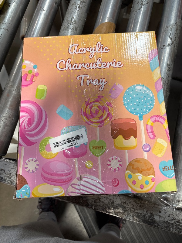 Photo 1 of 11" Acrylic Letter Charcuterie Tray, Charcuterie Letters Fillable Box for food, Reusable Serving Cake Candy Dish Display Tray for Birthday Anniversary Party Decoration (Letter D)