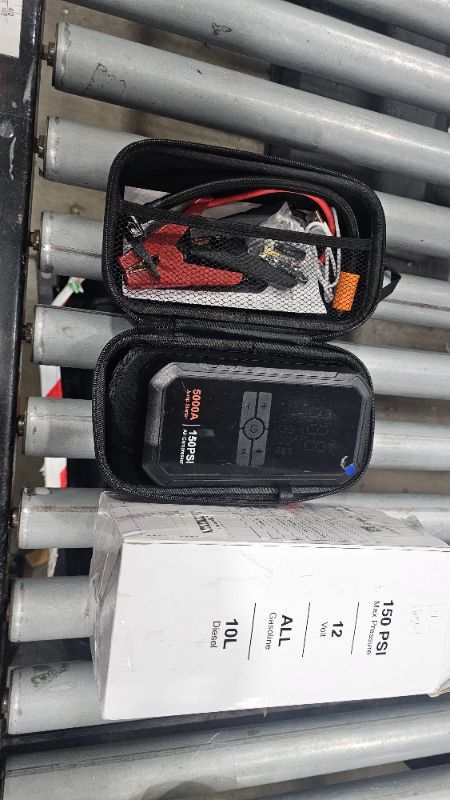 Photo 1 of 10-in-1 Jump Starter with Air Compressor 5000A 26800mAh 150PSI Portable Car Battery Jump Starter (All Gas/12L Diesel), 12V Jump Box Car Battery Jumper Starter Portable Jumper Cables, Lights