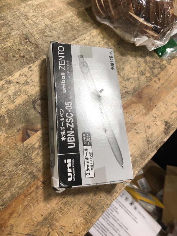 Photo 1 of ???? uniball ZENTO Standard Model Rollerball Pen, Fine 0.5mm, Water-Based Black Ink, Ultra-Smooth with Reduced Friction, Mist, Pack of 10 (UBNZSC05.52)
