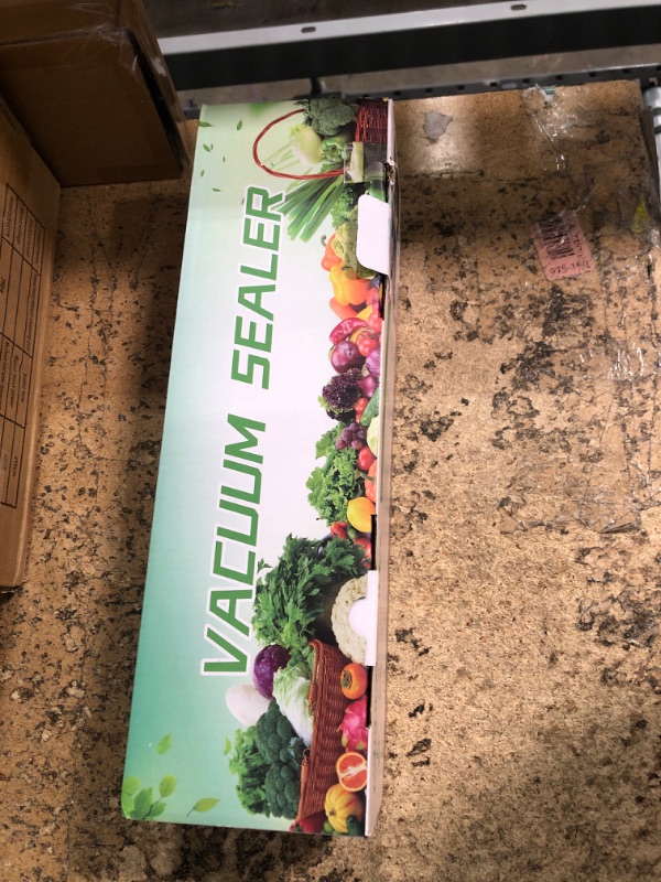 Photo 1 of **PARTIAL SET/MISSING POWER CORD** Vacuum Sealer Machine – Powerful Food Vacuum Sealer with 4 Modes (Dry/Moist/Fluffy/Powder), One-Touch Digital Display, Automatic Air Sealing for Food Storage, Sous Vide & Meal Prep, Includes 10 Bags