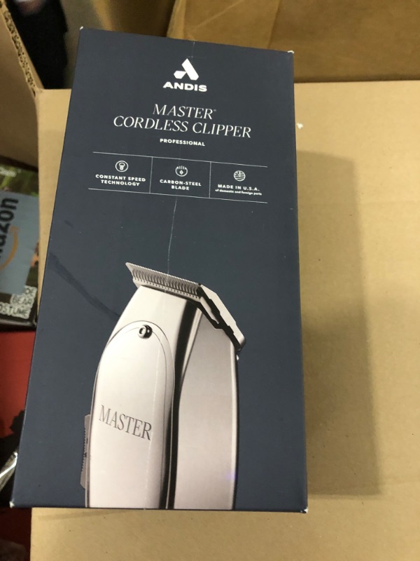 Photo 1 of **FOR PARTS ONLY/NON-FUNCTIONAL** Andis 12660 Professional Master Corded/Cordless Hair Trimmer, Adjustable Carbon Steel Blade Hair Clipper for Close Cutting, Silver