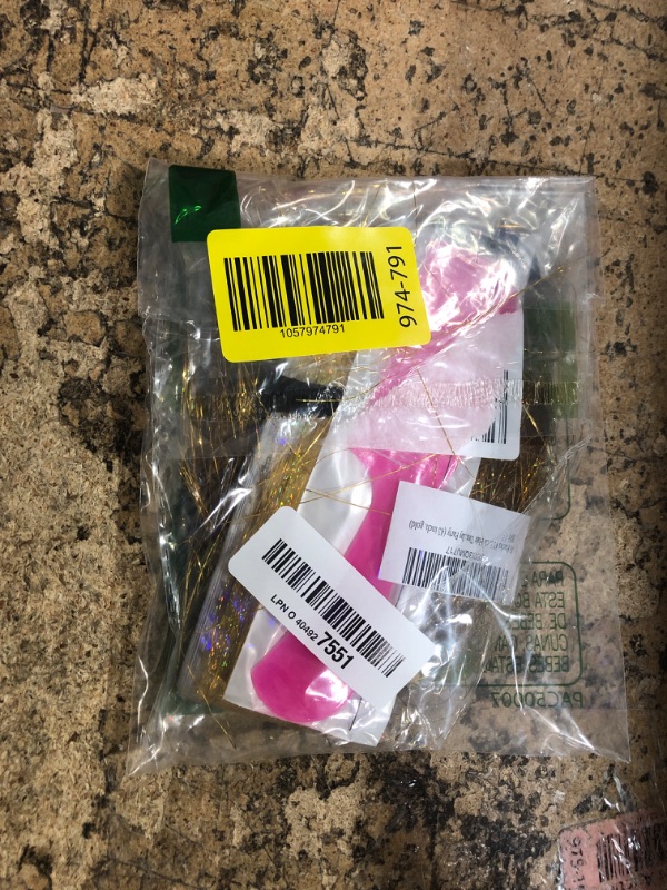 Photo 1 of **TINSELS TANGLED & MISSING TOOL** 6 Packs 43 Inch Hair Tinsel Extensions with Tools Kit 1200 Strands Tinsel Hair Extensions for Women Girls Heat Resistant Sparkling Shiny Glitter Hair Pieces for Christmas Cosplay Party (43 inch, gold)