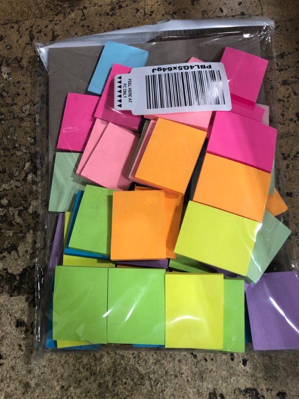 Photo 1 of (50 Pads) Sticky Notes 1.5x2, 10 Colors Self Sticky Notes, Sticky Pads, Recyclable, Self-Stick Pads, Easy to Stick for Home, Office, Notebook