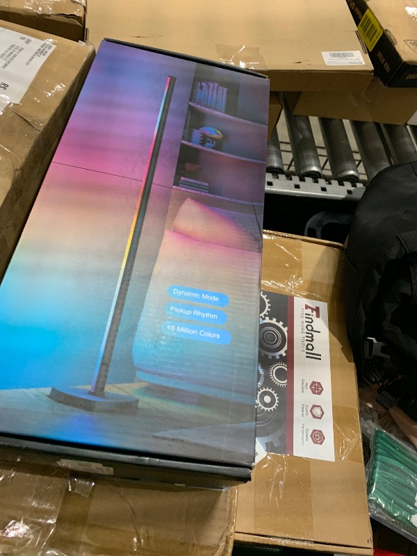 Photo 1 of ****************MISSING REMOTE************
MIHEAL RGB Corner Floor Lamp, 57.5" Color Changing LED Corner Lamp with APP Control, Modern Standing Lamp with Music Sync and 16 Million DIY Colors, Heavy Base for Bedroom Living Room Gaming Room