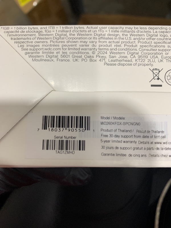 Photo 1 of **FACTORY SEALED** Western Digital 26TB WD Red Pro NAS Internal Hard Drive HDD - 7200 RPM, SATA 6 Gb/s, CMR, 512 MB Cache, 3.5" - WD260KFGX