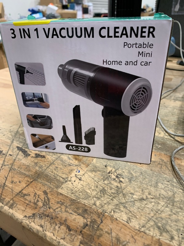 Photo 1 of 3 in 1 Keyboard Vacuum Cleaner, 12000PA High Power Handheld Car Vacuum, Cordless Portable Mini Table Vacuum Cleaner, Compressed Air Duster Keyboard Cleaner for Car,Desktop, Pet Hair Cleaning