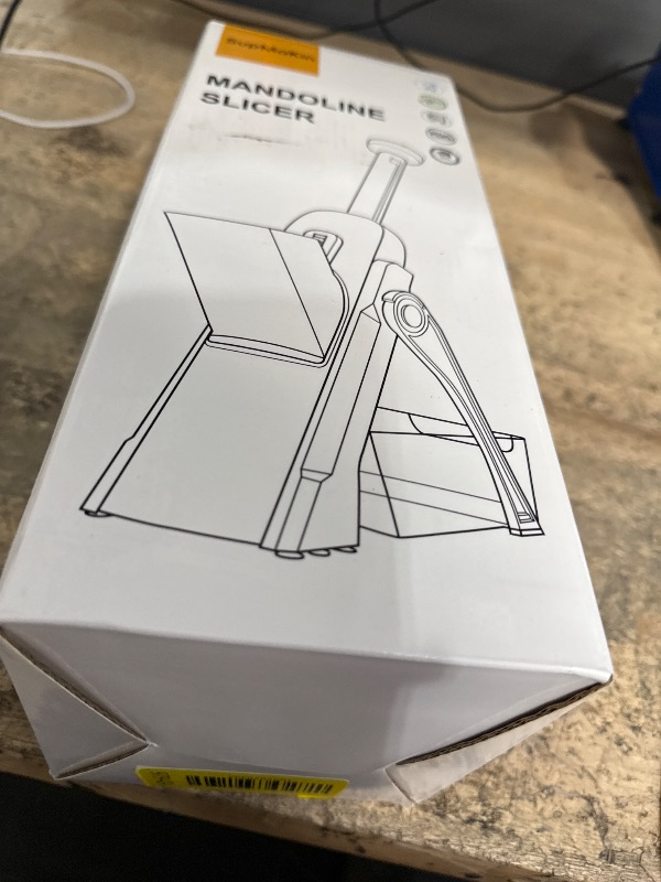 Photo 1 of ***(HEAVILY USED/ MINOR DAMAGE)***SupMaKin Safe Mandoline Slicer, Potato Chip Slicer Maual Vegetable Food Cutter Adjustable Thickness, Chopping Artifact Veggie Salad Chopper & Cook Meal Prep (Gray)