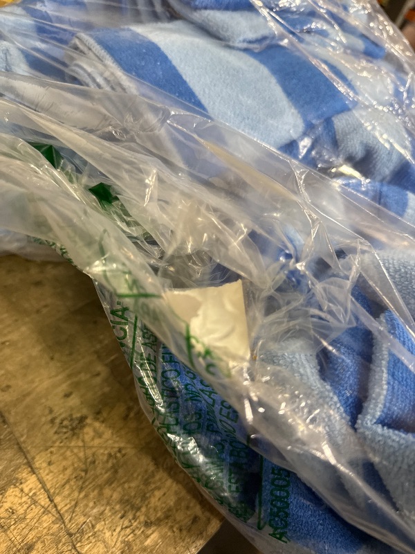 Photo 1 of (PARTIAL SET) (BAGGED) EBOOT 10 Pack Oversized Beach Towel Set Extra Large Pool Towels Microfiber Quick Dry Swim Blanket for Adult Women Men Face Hand Body Bath Travel Pool(Blue,28 x 59 Inch,Stripe)