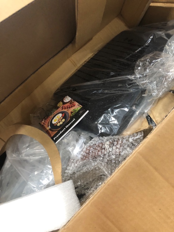 Photo 1 of ***USED - INCOMPLETE - MISSING PARTS - SEE PICTURES***
Kitchen Academy Induction Cookware Set-17 Piece Non-stick Cooking Pan Set, Black Granite Pots and Pans Set