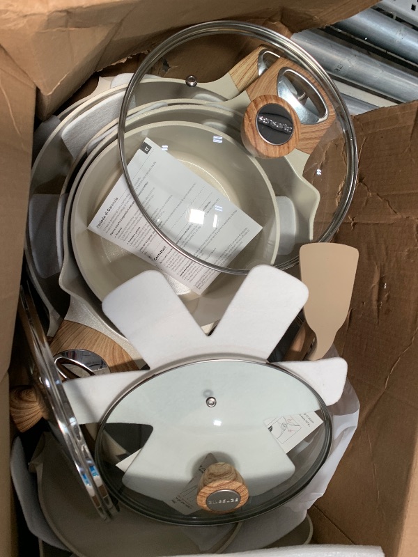 Photo 1 of SENSARTE Ceramic Cookware Sets, Pots and Pans Set Non stick, Non toxic Healthy Induction Cookware, 26 Pcs Nonstick Kitchen Cooking Set, w/Frying Pans Set, Saucepans Set