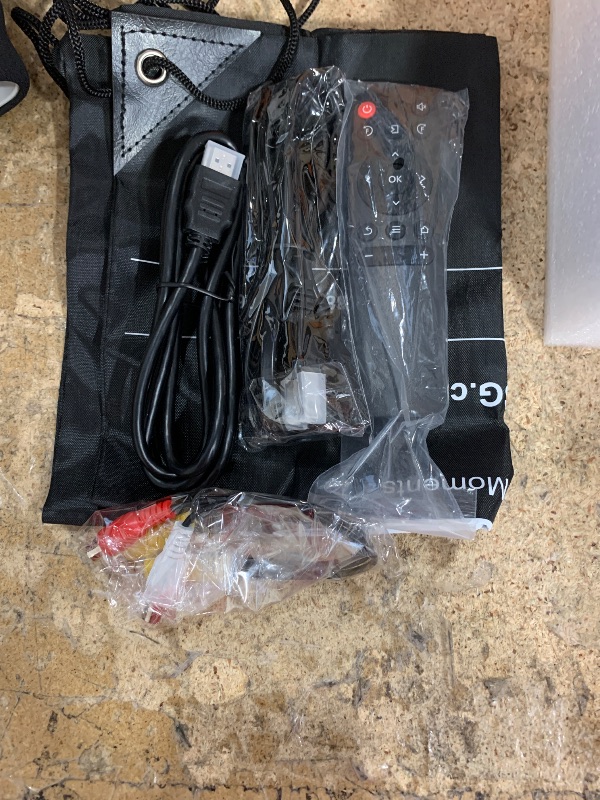 Photo 1 of [Electric Focus] Projector with WiFi and Bluetooth, 1080P Outdoor Projector with Carry Bag, Portable Movie Projector with Zoom, 4K Supported Home Theater Projector UP to 300" for Phone/TV Stick/PC was able to test to see if turned on